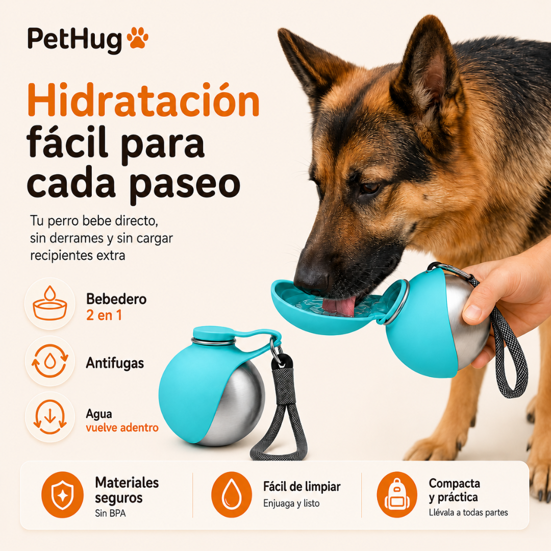Bebedero portátil para perros